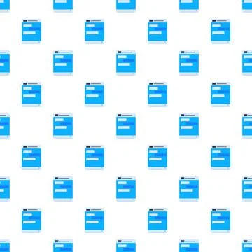 Online chat messaging interface seamless pattern background Ilustração Stock