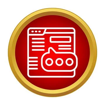 Online chat messenger icon communication concept Stock Illustration