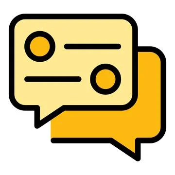 Online chat task schedule icon vector flat Stockillustratie