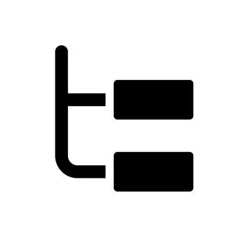Online chat thread black glyph ui icon Stock Illustration