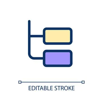 Online chat thread pixel perfect RGB color ui icon Stock Illustration