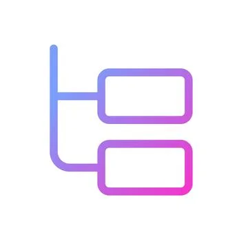 Online chat thread pixel perfect gradient linear ui icon Stock Illustration