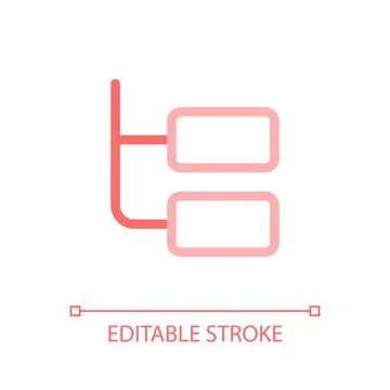 Online chat thread pixel perfect color linear ui icon Ilustração Stock