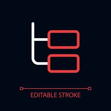 Online chat thread pixel perfect color linear ui icon for dark theme Stock Illustration