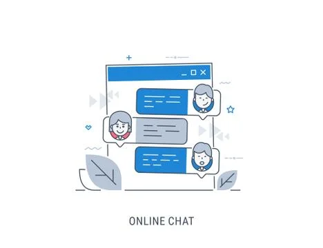 Online chat vector illustration. Stock Illustration