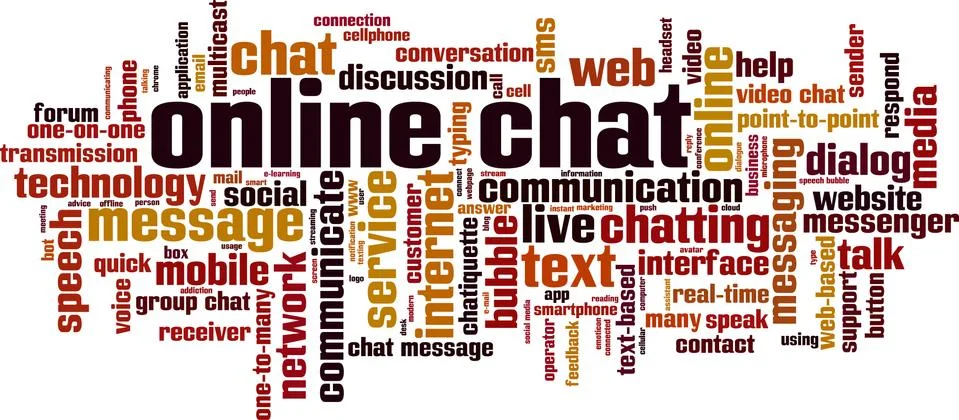 Online chat word cloud Stock Illustration