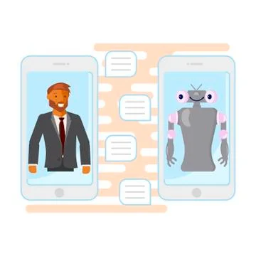 Online chatting concept Stock Illustration