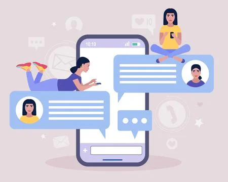 Online chatting concept Stock Illustration
