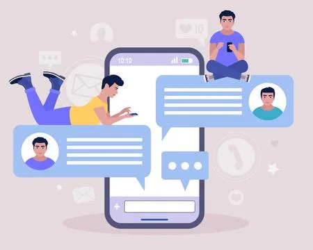 Online chatting concept Stock Illustration