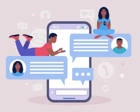 Online chatting concept Stock Illustration