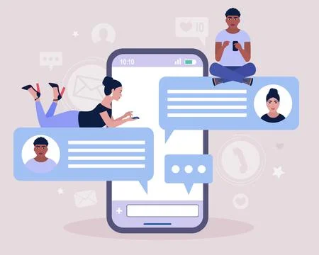 Online chatting concept Stock Illustration