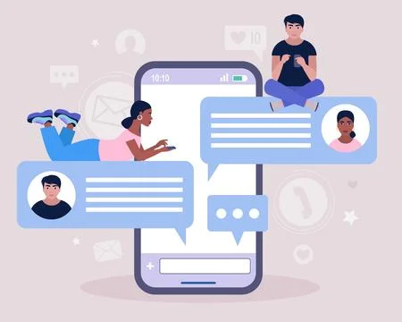 Online chatting concept Stock Illustration