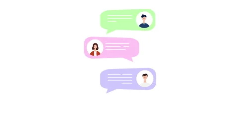 Online chatting, dialog. 스톡 동영상 310899255