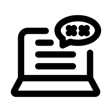 Online chatting icon. Editable line icon. Professional and modern outline i.. Stock Illustration