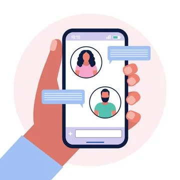 Online chatting Stock Illustration