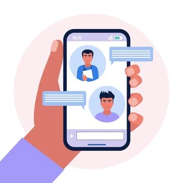 Online chatting Stock Illustration