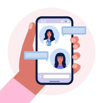 Online chatting Ilustração Stock