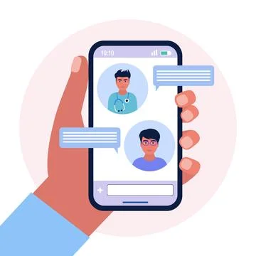 Online chatting Ilustração Stock
