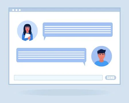 Online chatting Stock Illustration