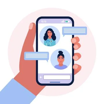 Online chatting Ilustração Stock