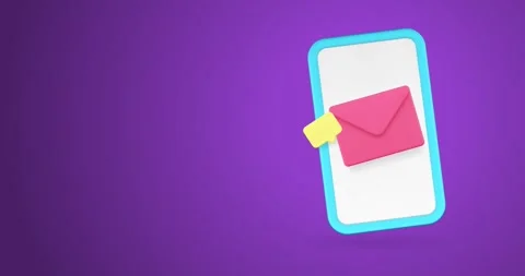 Online chatting smartphone application 3d icon animation loop Stock Footage 279136904