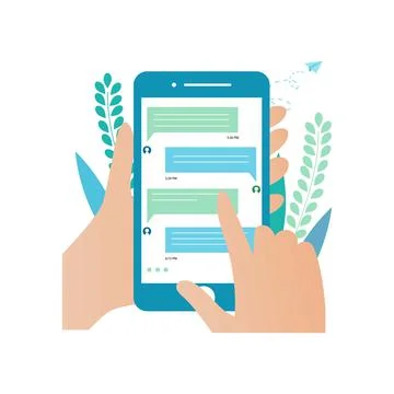 Online chatting vector concept. Stock Illustration