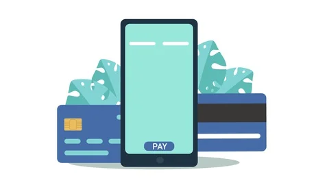Online check payment. Online banking services on a smartphone or tablet Stock Footage 129538125