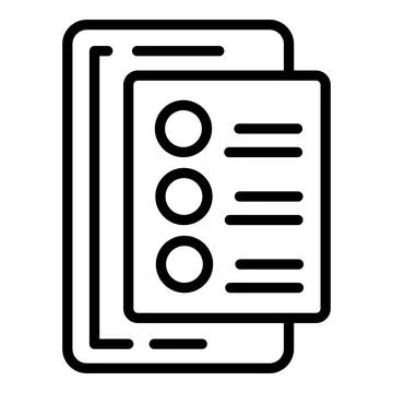 Online checklist icon outline vector. School study 스톡 일러스트