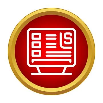 Online checklist on screen icon button イラスト素材