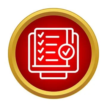 Online checklist verifying tasks with checkmarks on screen Stock Illustration
