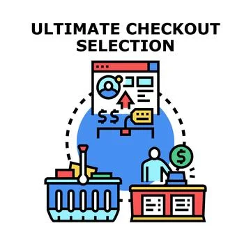 Online checkout process selecting payment method Stock Illustration