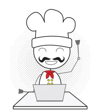 Online chef Stock Illustration