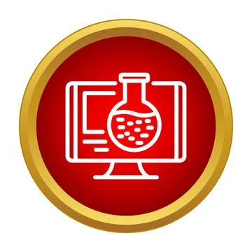Online chemical research, e learning science education concept Stock Illustration