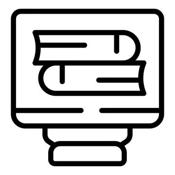 Online child stack icon outline vector. Study teacher Stock Illustration