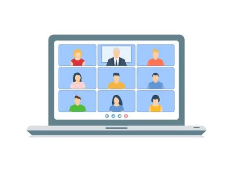 Online class Stock Illustration