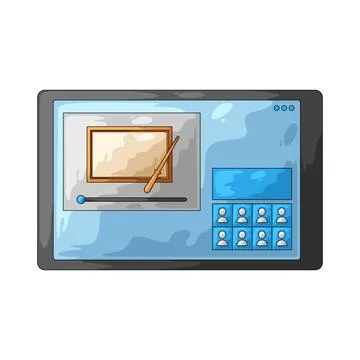 Online class illustration イラスト素材