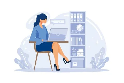 Online class meet vector concept. Male young school teacher, college tutor .. Stock Illustration