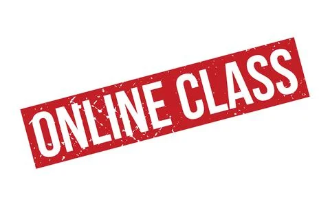 Online Class Stamp Seal Vector Illustration Stock Illustration