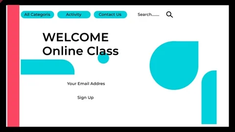 Online class web design template animation Stock Footage 303394495