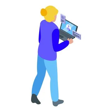 Online cms development icon isometric vector. Ux system Stock Illustration