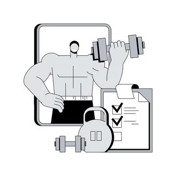 Online coach abstract concept vector illustration. イラスト素材