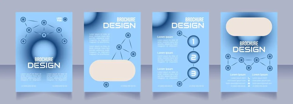 Online coding classes blank brochure design Stock Illustration