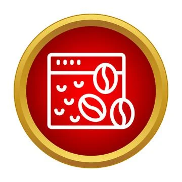 Online coffee beans store webpage shopping icon Stock Illustration