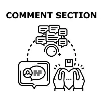 Online comment section feedback and social media interaction Stock-Illustration