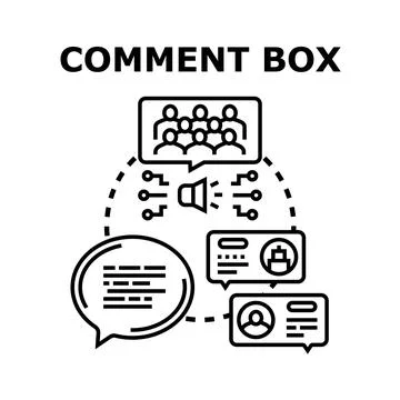 Online comments feedback social media network communication Illustrazione stock