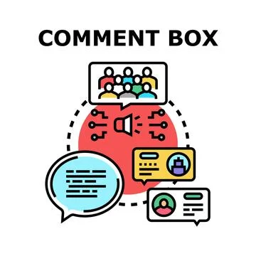 Online comments feedback social media network communication Illustrazione stock