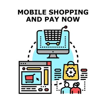 Online commerce transaction process vector concept Stock Illustration