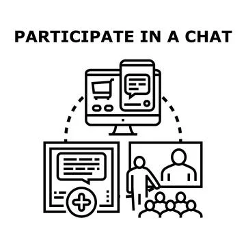 Online communication and interaction vector concept Stock Illustration