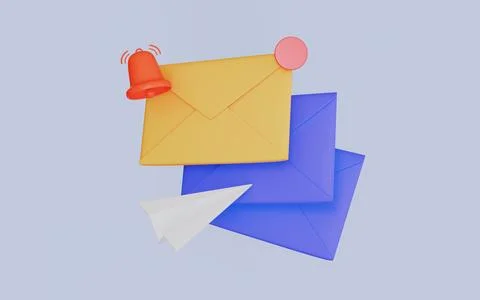 Online communication and messaging apps, email notification, message alerts Stock Illustration