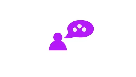 Online communication with chat bot concept.massage icon animation. Stock Footage 306037259